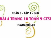Bài 4 trang 10 Toán 9 tập 1 Chân trời sáng tạo SGK
